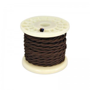 Brown braided cable 10mts