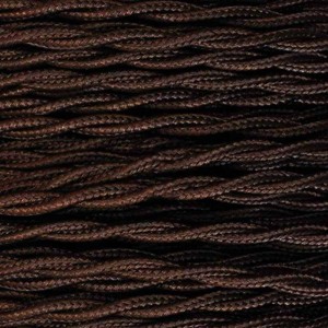 Brown braided cable 10mts