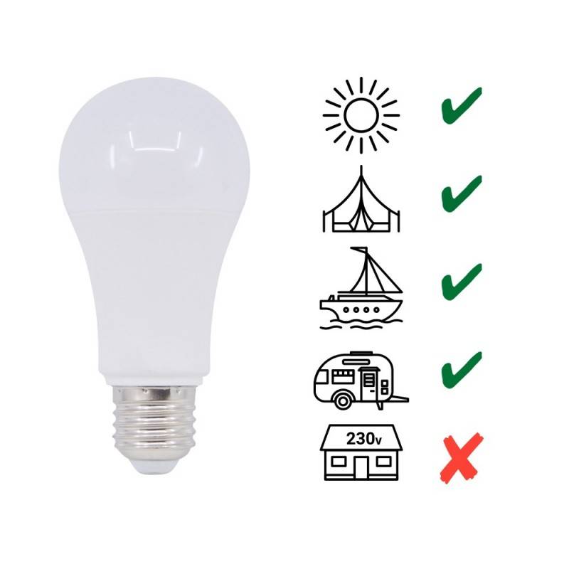 10-36v E27 bulb for caravans