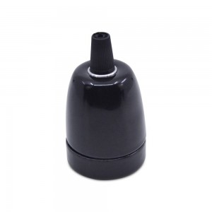 Black ceramic socket E27