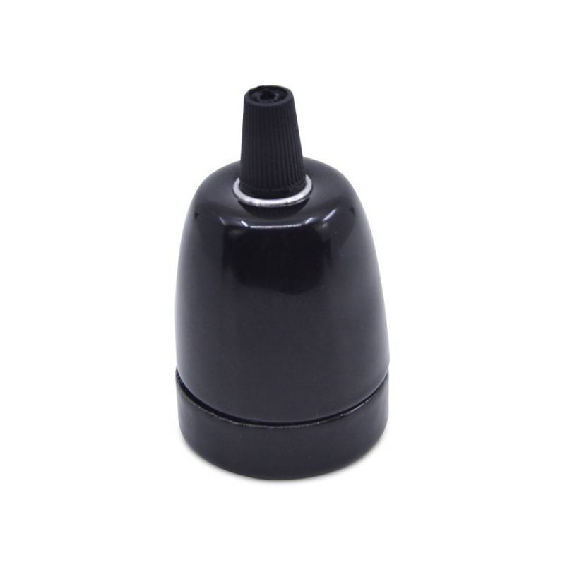 Black ceramic socket E27