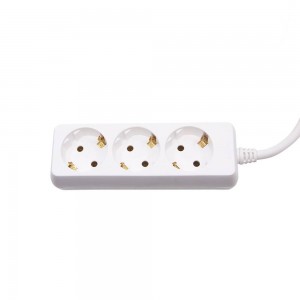 Multiple socket with 3 Schuko plugs and 3-meter cable