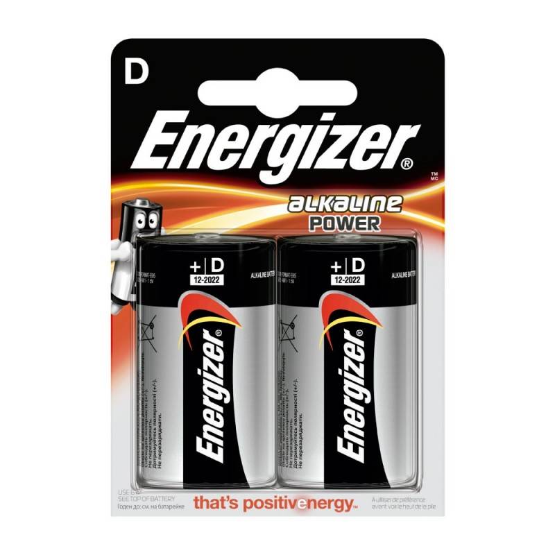 Energizer Alkaline Power LR20 (D) Battery Blister of 2 pcs.