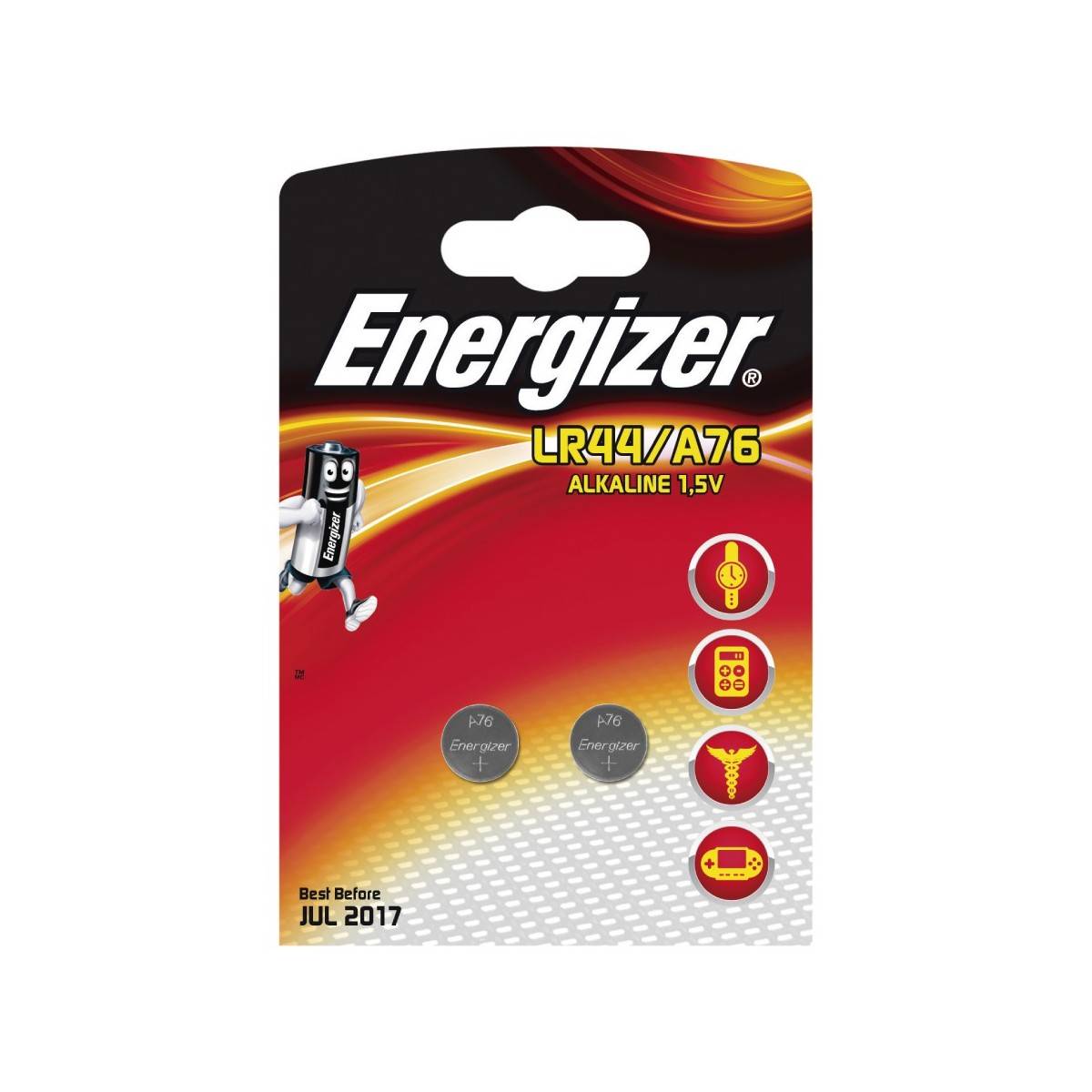 Energizer A76/LR44 battery Blister of 2 pcs.