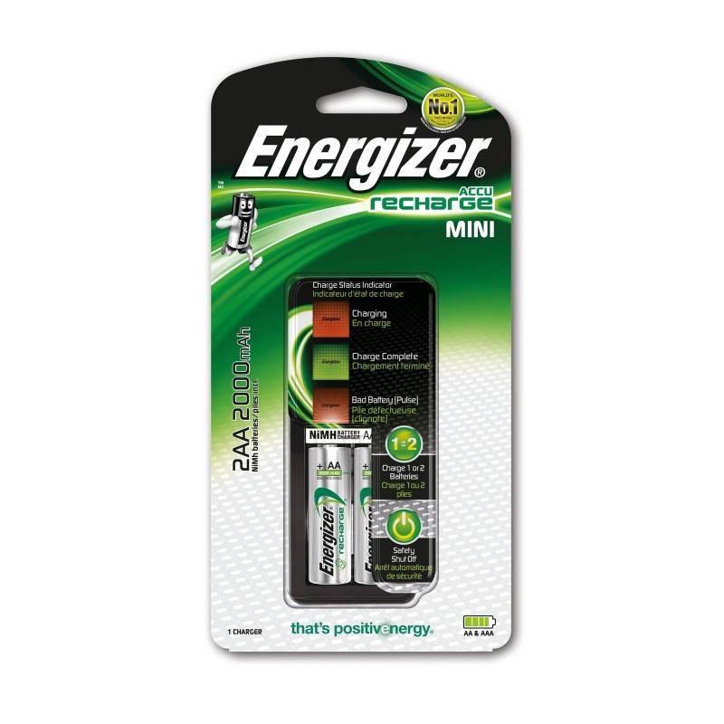ENERGIZER 2 HR6 (AA) 2000mAh BATTERY CHARGER WITH 2 AA BATTERIES INCLUDED