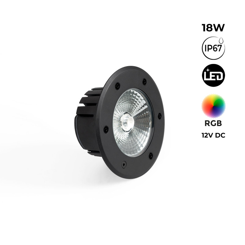 Outdoor RGB LED Step Light - 18W - 12V DC - IP67 - Ø15cm - 30º Outdoor RGB LED Step Light - 18W - 12V DC - IP67 - Ø15cm - 30º