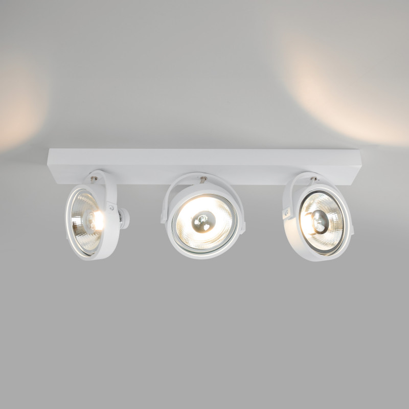 Triple adjustable ceiling spotlight "IRIS" + 3 AR111 GU10 light bulbs Triple adjustable ceiling spotlight "IRIS" + 3 AR111 GU10 light bulbs