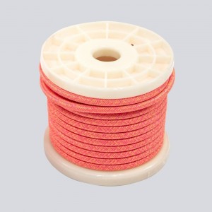 NORDIC STYLE TEXTILE ELECTRIC CABLE COIL 2X0,75 COLOR TIGER PINK AND YELLOW