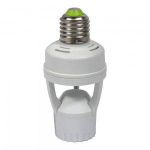 Adapter for E27 LED bulb with PIR motion sensor