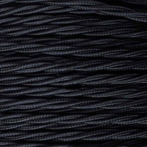 Decorative braided electric cable 2x0.75 various colors