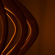 Wooden pendant light "Pili" - Ø 48cm - 1 x E27
