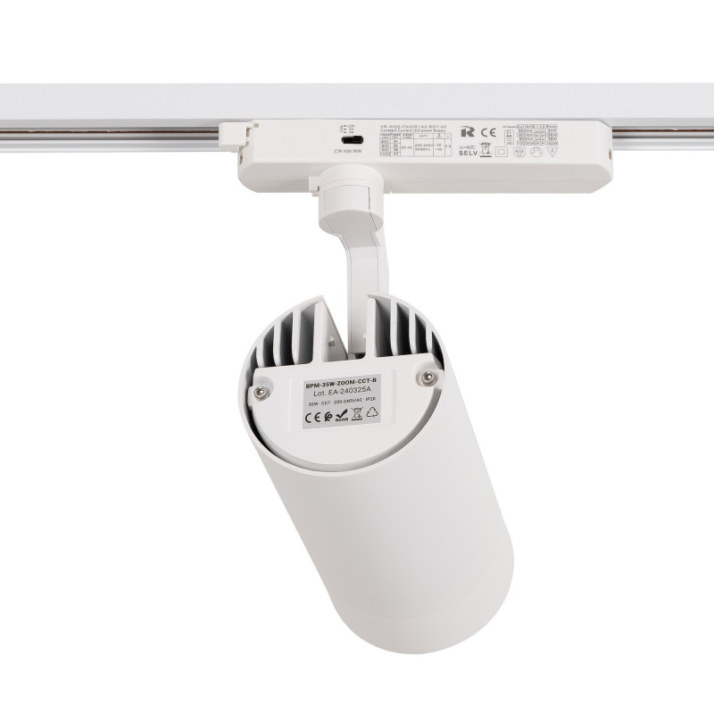 LED CCT 1-phase track spotlight - 35W - ZOOM 20º- 60º - CRI 90 LED CCT 1-phase track spotlight - 35W - ZOOM 20º- 60º - CRI 90