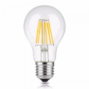 Standard LED Bulb A60 8W filament E27 230V Transparent