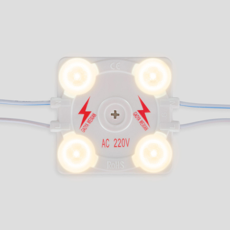 Square LED module for signs - 3.6W - 220V AC - IP65 - 165º - 4000K