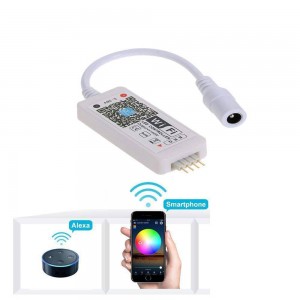 MINI RGB WIFI 5-28V CONTROLLER FOR IOS/ANDROID COMPATIBLE WITH ALEXA/GOOGLE HOME