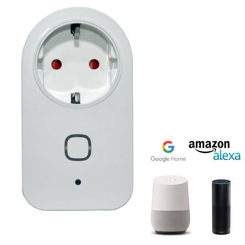 8798 - Prise sans fil intelligente V-Tac IP20  Alexa Google Home 