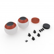 Configurable lamp "Axia 1" - Two 12W globe lamps + Conductive fabric strip + accessories