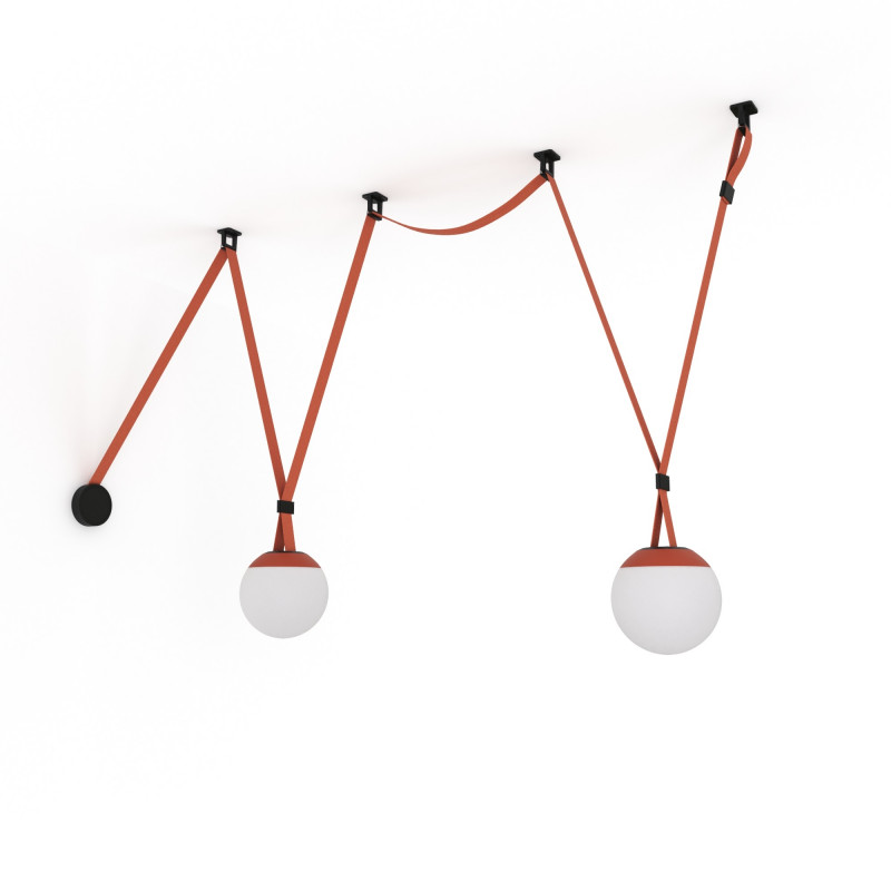 Configurable lamp "Axia 5" - Two 12W globe lamps + Conductive fabric strip + accessories