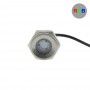 Recessed RGB LED light for drain plug in boats 27W 12V stainless steel 316L