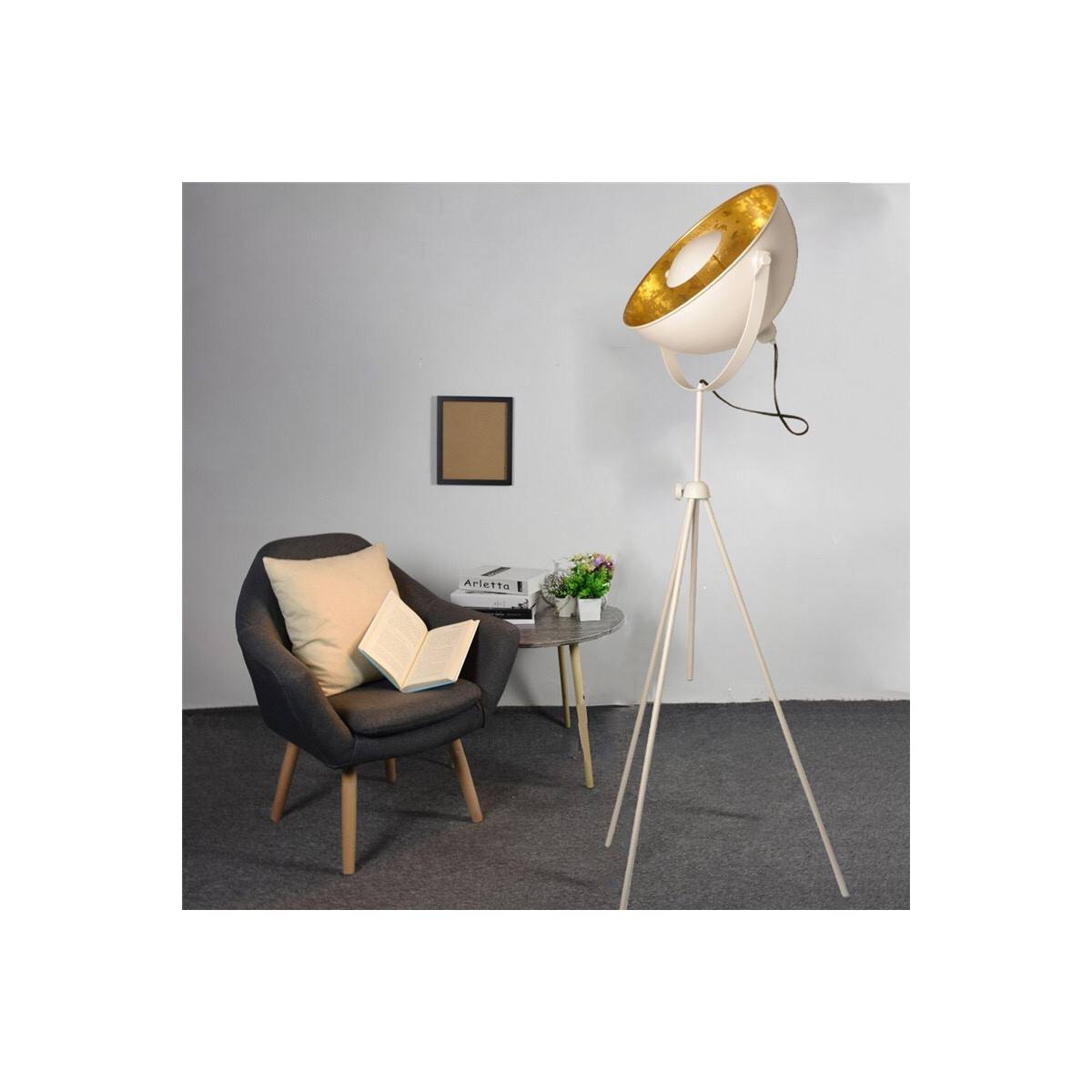 Vintage floor lamps with tripod