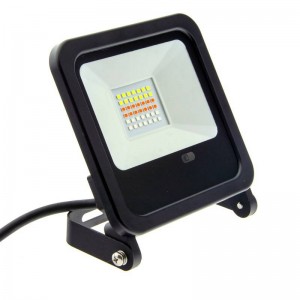 RGB LED floodlight 30W IP65 with 24-key remote control and stake