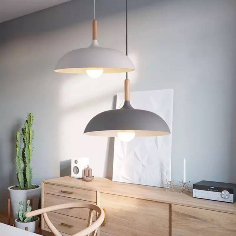 Round Wooden Pendant Lamp "MELA" Modern E27 Round Wooden Pendant Lamp "MELA" Modern E27