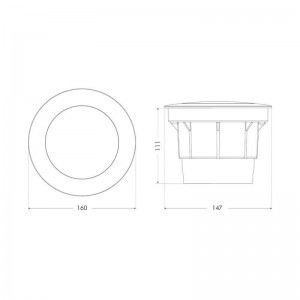 Fumagalli CECI 160 CCT GX53 10W LED ground recessed spotlight 10W