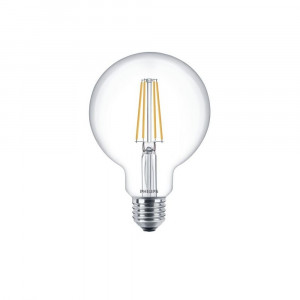 8W Filament LED Bulb - E27 G95 - PHILIPS - Dimmable - 2700K