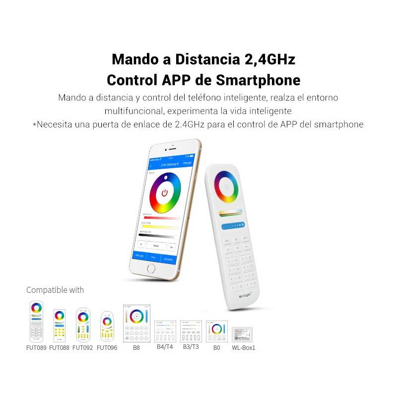 Proyector LED de jardín con pincho 15W RGB+CCT control RF/WiFi  | Mi Light | FUTC03