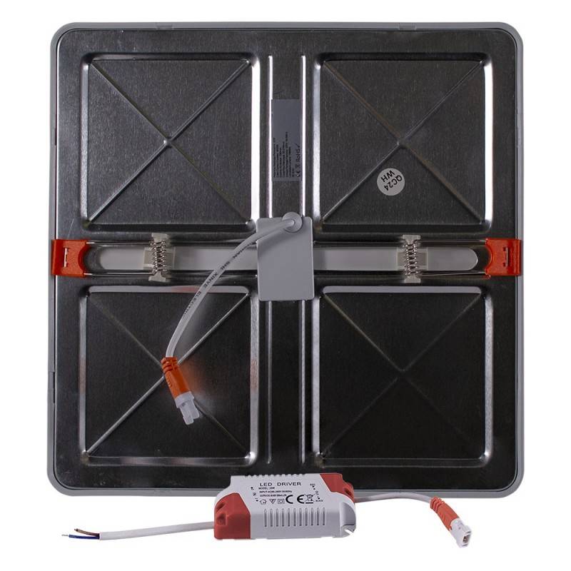 DOWNLIGHT LED 20W CUADRADO AJUSTABLE AGUJEROS DE 50 A 205MM DOWNLIGHT LED 20W CUADRADO AJUSTABLE AGUJEROS DE 50 A 205MM