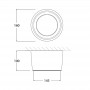 CCT LIVIA 160 FUMAGALLI 7W GX53 IP55 αδιάβροχο φωτιστικό οροφής