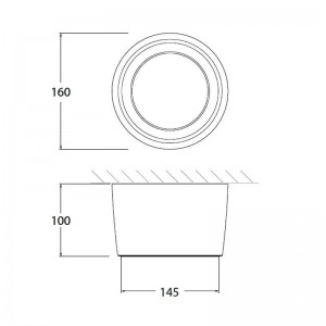 CCT LIVIA 160 FUMAGALLI 7W GX53 IP55 αδιάβροχο φωτιστικό οροφής
