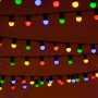 Guirnalda LED con cable negro 10 bombillas LED Multicolor - 8 metros