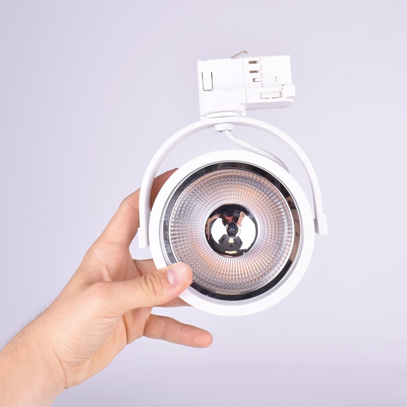 Foco Led de carril blanco trifásico AR111 GU10 Foco Led de carril blanco trifásico AR111 GU10