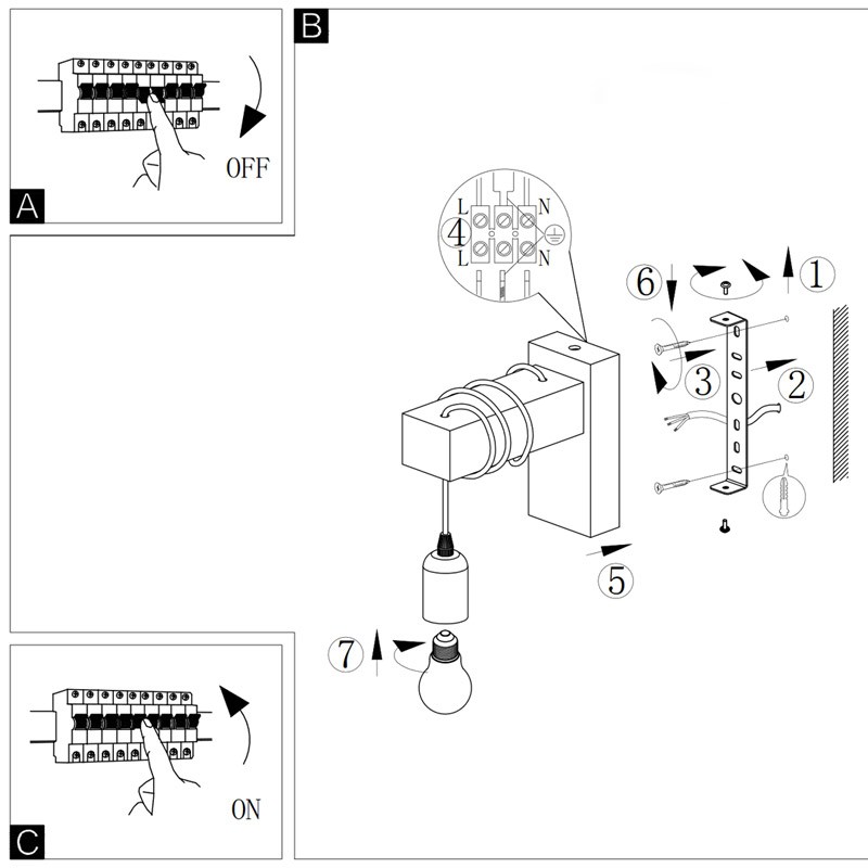Apliques de pared rústicos de madera "RUDER"
