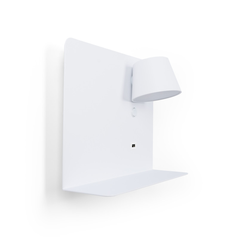 Apliques de pared modernos rotatorios y base de carga USB