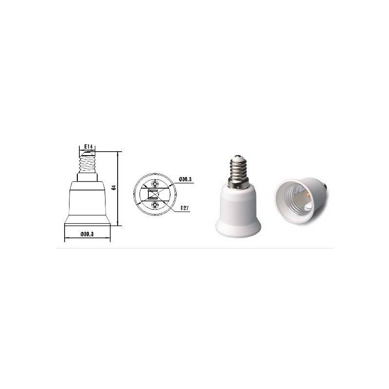 Adaptador E14 a E27 Adaptador E14 a E27