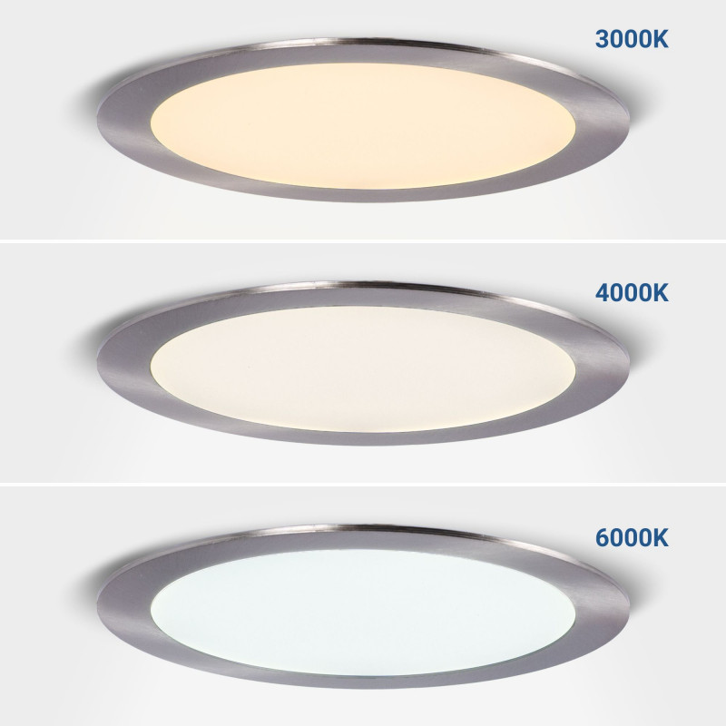 Downlight plata LED ultra slim 18W - CCT -plata