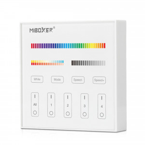 Πίνακας ελέγχου αφής RGB + CCT - 4 ζώνες - Λευκό - Milight