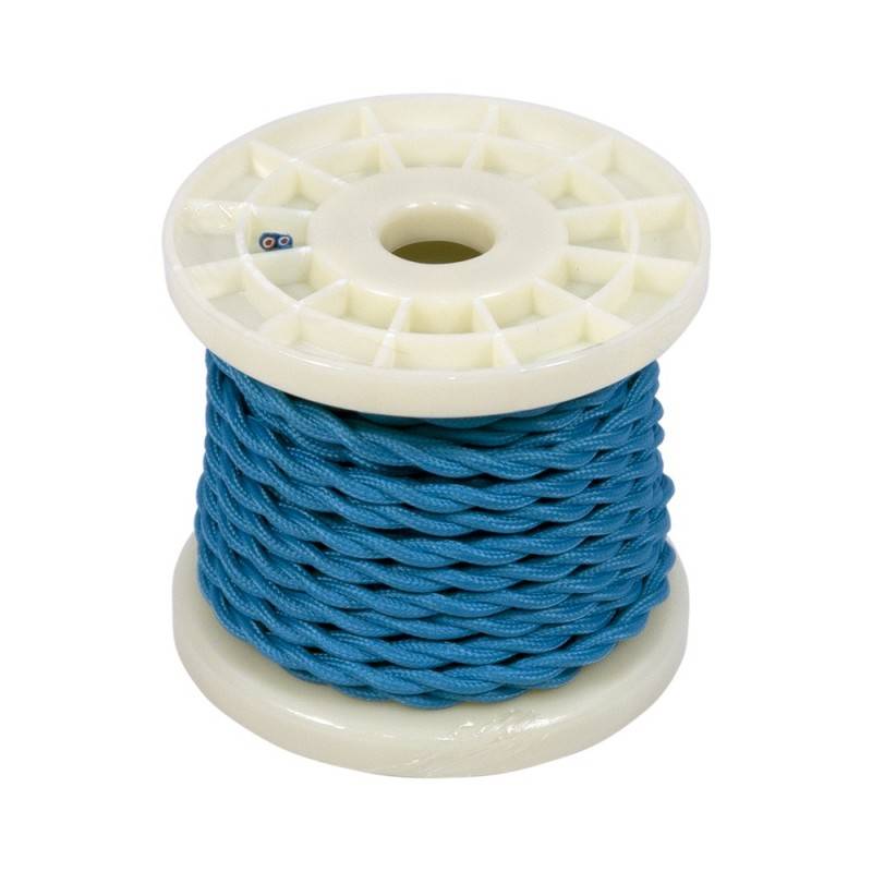 CABLE ELÉCTRICO ESTILO NÓRDICO COLOR AZUL TWIST