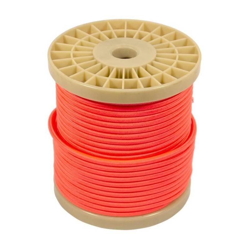 Bobina de cable eléctrico decorativo textil 2x0,75 de colores flúor