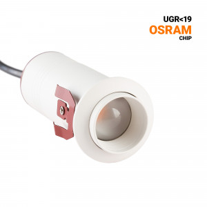 Εντοιχιζόμενος προβολέας οροφής "ROMI" 7W - Zoom - Chip OSRAM - 2700K