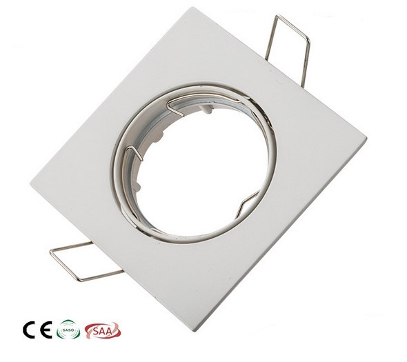 ARO PARA SPOT  DOWNLIGHT ENCASTRÁVEL QUADRADO BASCULANTE PARA LÂMPADA GU10 / GU5.3