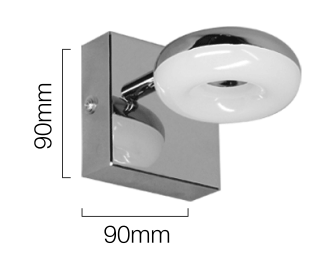 aplique de bano led orientable