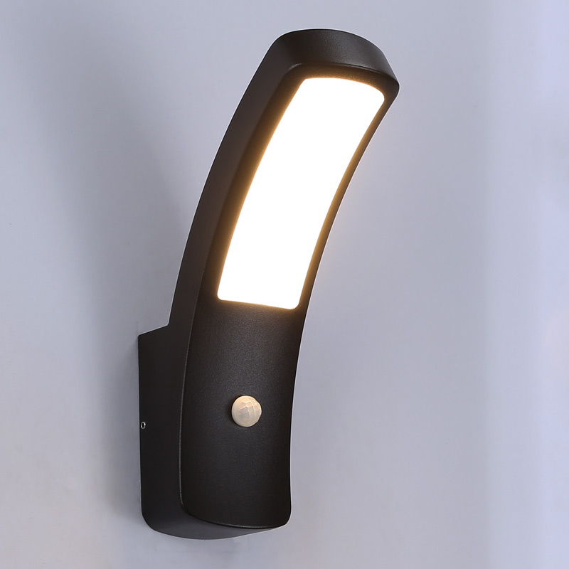 lámpara con sensor PIR de seguridad y ahorro energético Moderno aplique de pared para exteriores IP44 MiniSun