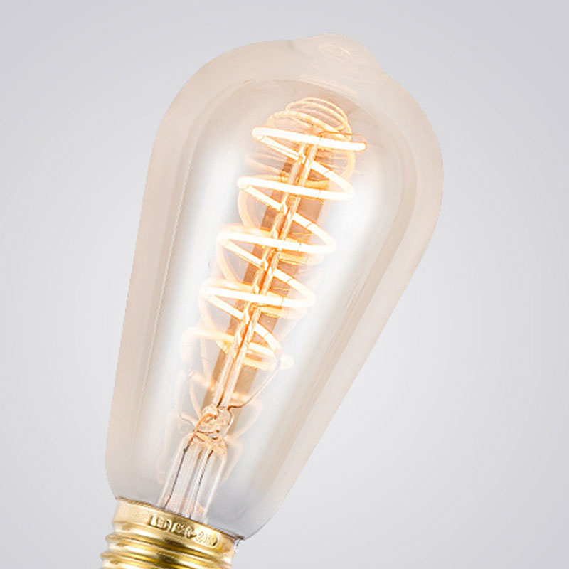 cristal ámbar de 2200 K brillo cálido base E27 G80 globo redondo grande luz antigua bombilla de filamento decorativo 40 W espiral retro Bulbos Edison vintage 