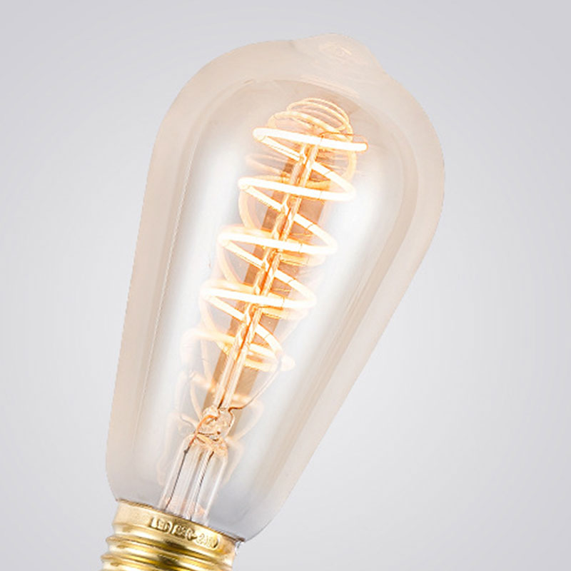 FLSNT Dimmable Vintage Ampoule LED E27, ST64 Rétro LED Edison Filament  Lampe Décorative, 7W(équivalent 60W), 2700K Blanc Chaud, 700LM, Verre  ambré, Lot de 6 : : Luminaires et Éclairage