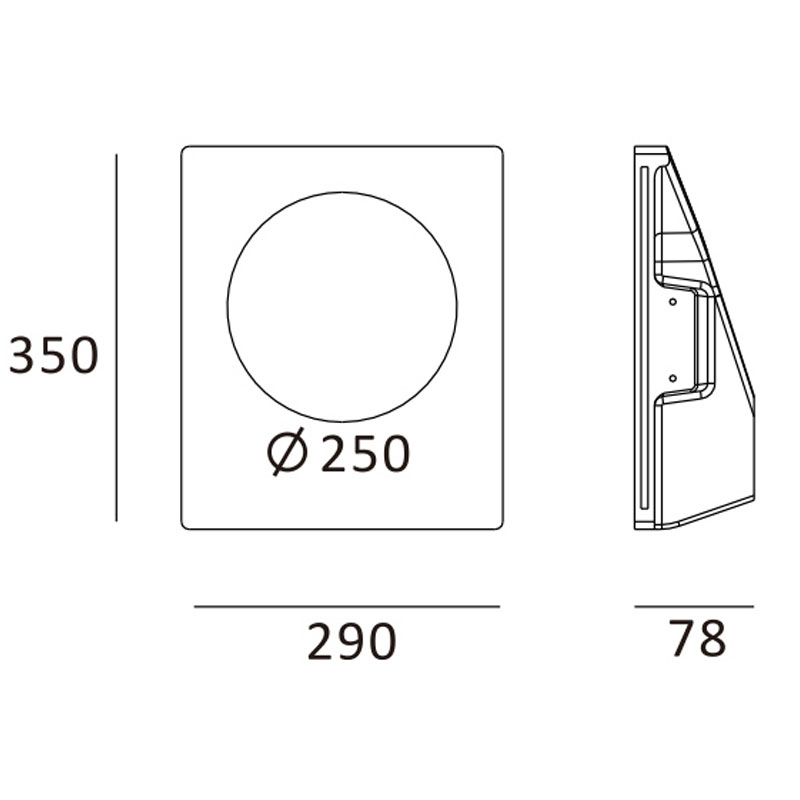 dimensiones aplique de pared de escayola