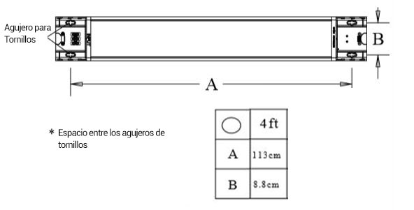 luminarias instrucciones 1200mm