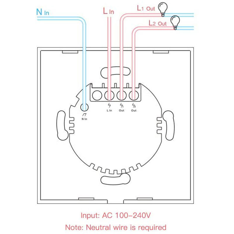 instalación interruptor táctil